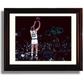 Larry Bird - Boston Larry Legend Autograph Promo Print - Framed 8x10
