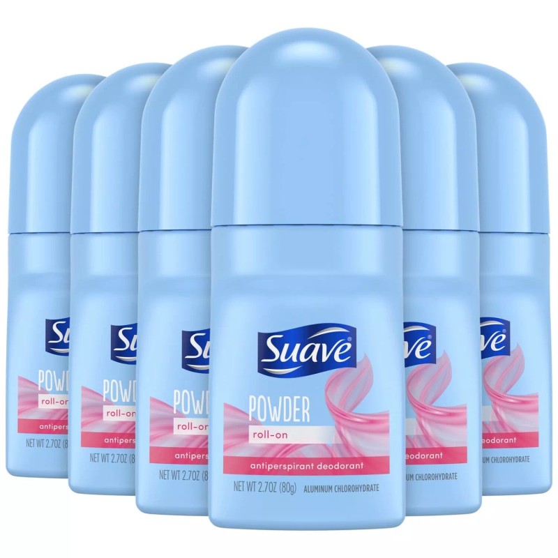 Suave Deodorant 2.7 Ounce 24Hr Powder Roll-On (79ml) (6 Pack)