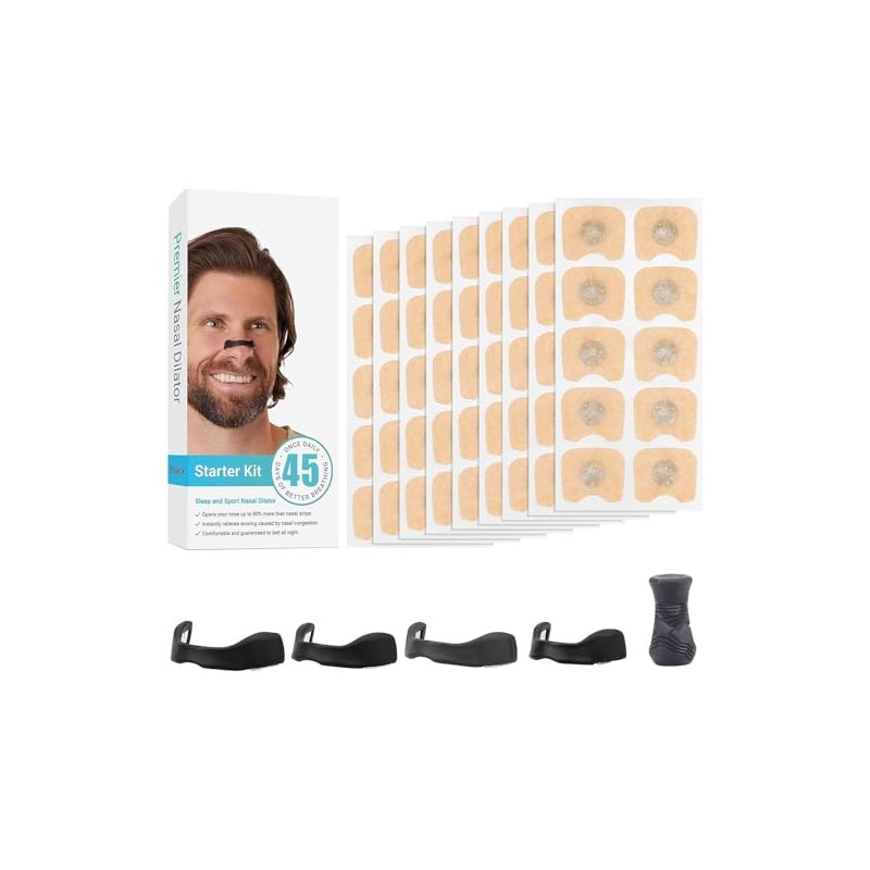90 Tiras Nasales Anti Ronquidos, Kit Antironquidos para Dormir, Aparato