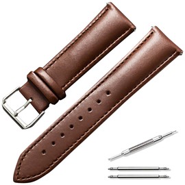 [anddat] Watch Replacement Strap, Leather, Genuine Leather, Solid Color, Band 0.7 inches (18 mm), 0.7 inches (19 mm), 0.8 inches (20 mm), 0.8 inches (21 mm), 0.9 inches (22