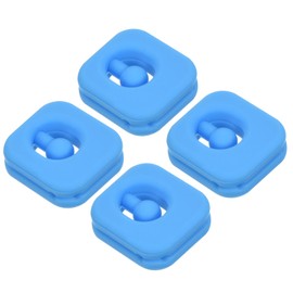 PATIKIL Tennis Vibration Dampener, 4 Pack Square-Shaped Silicone Shock Absorber Racket String Damping for Tennis Racquet, Blue