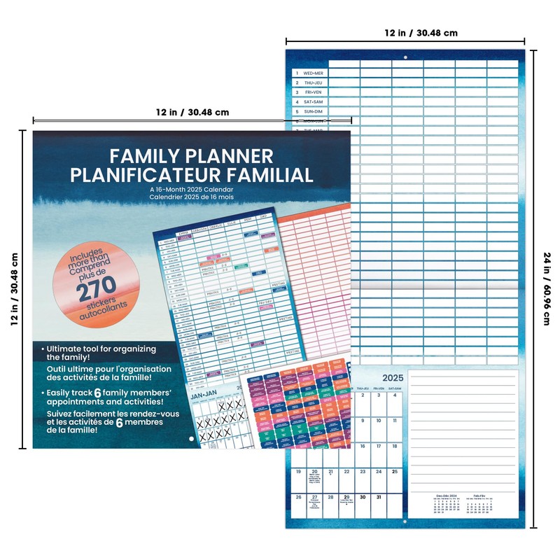 2025 Family Planner Wall Calendar