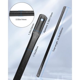 33.5"/85cm Bronze Garden Swing Replacement Bars for Safely Connecting The Swing Seat to The Frame, Metal Elliptical/Rectangular Rods, 2 Pcs