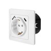 LogiLink PA0253 Flush-Mounted Socket, Protective Contact (1x CEE 7/3), 1x