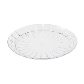 plakira Cut Design Plate, Salad Plate, Serving Plate, Clear, Transparent, Diameter 7.9 inches (20 cm), Dishwasher Safe, Heat Resistant to 200°F (100°C), Lifetime Warranty Card Included, Camping,