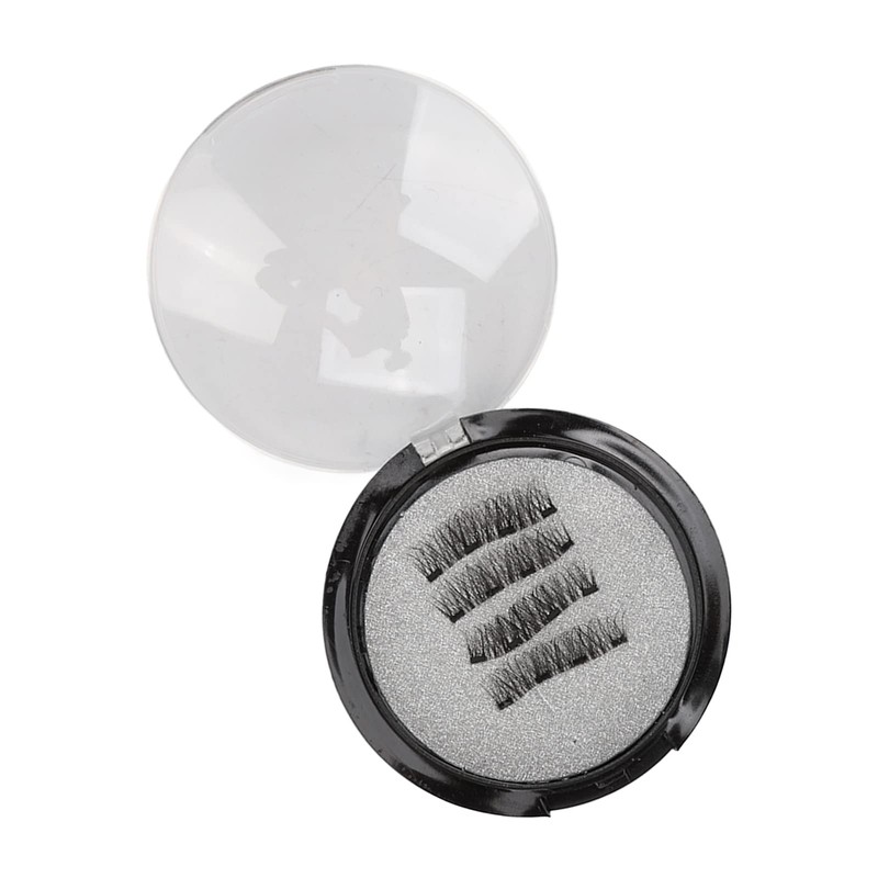 Magnetische Wimpern, 4 Stück kleberloser magnetischer Wimpernapplikator für Make-up-Anfänger