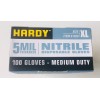 HARDY ONE BOX/100 HARDY GLOVES MEDIUM DUTY- 5MIL THICKNESS NITRILE