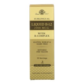 Solgar Liquido B-12 2000 Mcg Con B-complex 59ml Sabor Sin Sabor