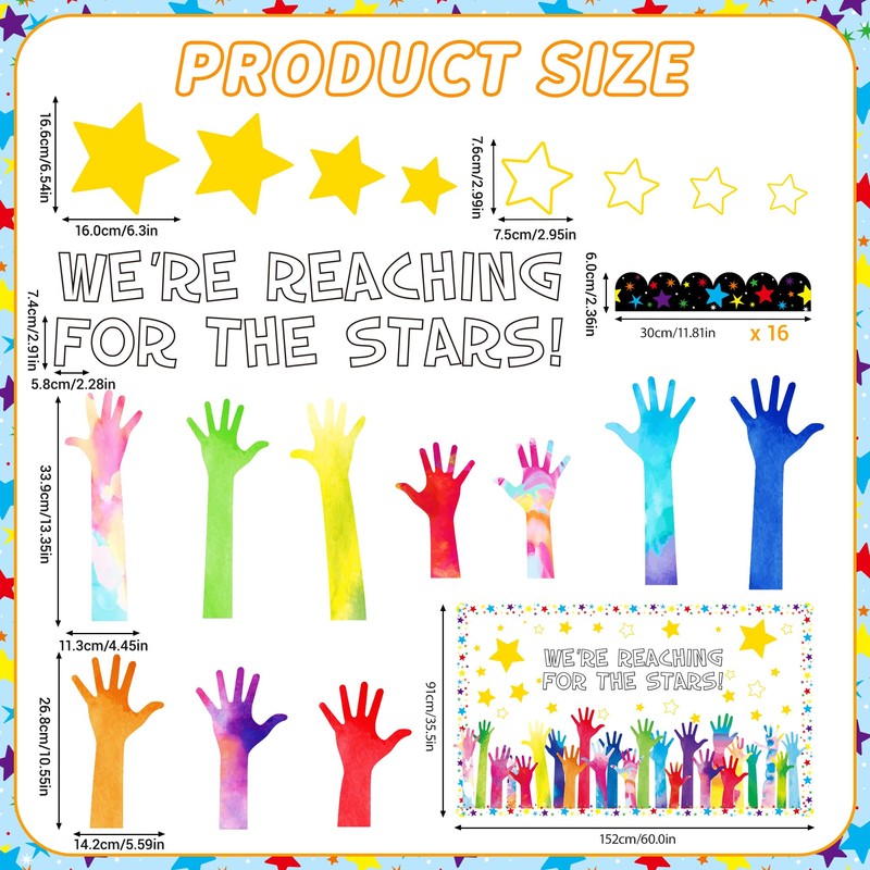 Back to School Bulletin Board Set Reach for the Stars