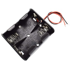 SDTC Tech 2-Pack 2X C Cell Battery Holder 3V C Size Battery Case Box with Wire Leads