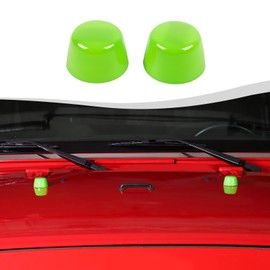 SQQP Engine Hood Rubber Head Decor Trim Compatible with 2007-2018 Jeep Wrangler JK JKU(Green)