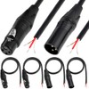 Xiatiaosann XLR 3Pin Microphone Open End Cable, Audio Replacement XLR