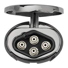 Xikar High Performance HP4 Diamond Quad Flame Cigar Lighter, in Attractive Gift Box, in-line Fuel Adjustment Wheel, Oversized Double EZ-View Fuel Windows, Gunmetal 2