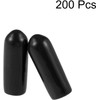 TA-VIGOR 200Pcs Rubber End Caps, 2.5mm ID Round Flexible Screw
