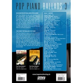 Pop Piano Ballads 3 mit 2 CDs: Die 40 besten Pop Piano Ballads - leicht bis mittelschwer arrangiert