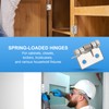 PATIKIL 2 Pcs Spring Loaded Hinges, 1" Self Closing Stainless