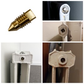 Most Common Radiator Bleed Screw Type 3 - Brass/Vent/Air/Valve/Purge - Steel Panel