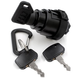HD Switch - Starter Ignition Key Switch for Kubota Utility Vehicles RTV1140CPX RTV1140CPXR, RTV900 (2006+up) G6 G9 R6 R9 T6 T9 W6 W6SE SE W8SE W9 W9SE XTG XTR XTS XTT XTW includes 3 Keys & Carabiner