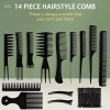 FIRSTPELLA Juego De Peines Para El Cabello Profesional De 14