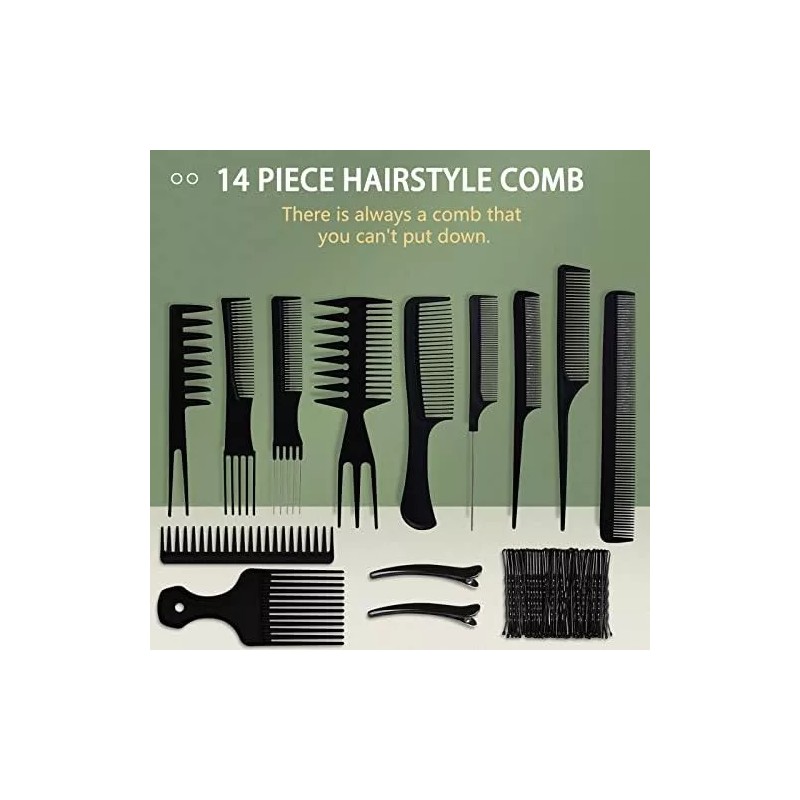 FIRSTPELLA Juego De Peines Para El Cabello Profesional De 14