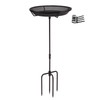 HRAYLTOP Standing Bird Feeder Bowl with 29.1 inch Iron Stand