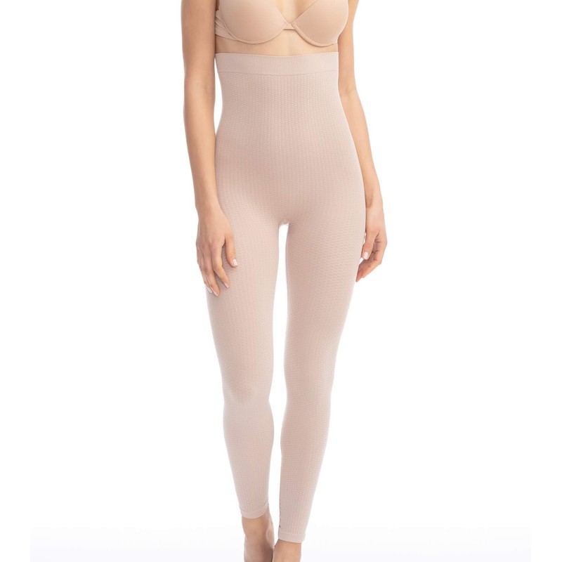 FarmaCell 133 Massaging Leggings High Waist Anti Cellulite, beige