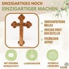 Kassis Geschenkartikel Olive Wood Cross Crucifix Wall Cross Simple with