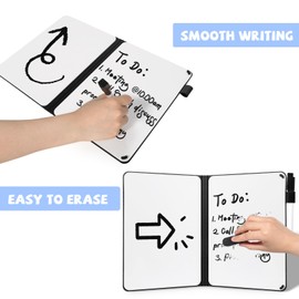 AGM A5 Mini Whiteboard, Double Sided Portable Dry Erase Board with Pen, for Study, Meeting,Doodling-Blue
