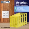 XGGYA 3/4” Double Gang Receptacle Outlet Box Extender,Yellow Electrical Outlet