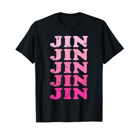 Jin First Name I Love Jin Groovy 80's Vintage T-Shirt
