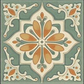 HOMETITUTE 10PCS 12x12 Peel and Stick Floor Tiles, Vintage Floral Removable Self Adhesive Vinyl Flooring Stickers, Renter Friendly DIY Tile for Kitchen Entryway Bathroom Living Room