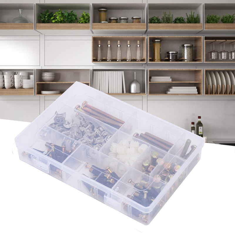 125Pcs Furniture Hardware Screw PreInserted Nut Eccentric Wheel 3in1 Connecting