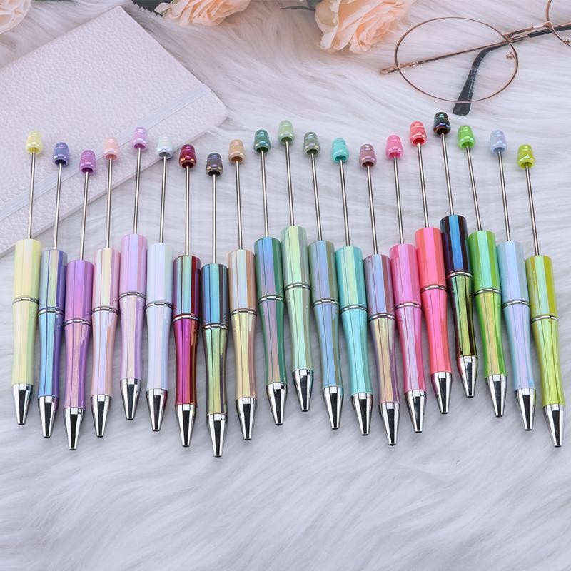 7 Pens UV Opal Beadable Pens WHOLESALE BULK Beaded Ballpoint