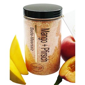 Badesalz Mango Pfirsich Totes Meer Salz Badezusatz, 450g