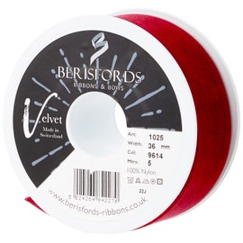 Berisfords Samtband, dunkelrot, 10,2 x 4,5 x 10,2 cm