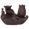Incense Burner Red Porcelain Dragonfly Shape Backflow Smoke Waterfall Sandalwood
