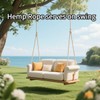 Jute Rope (3/4inchX 100ft) Twisted Hemp Rope for Crafts， Landscaping,