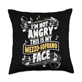 Mezzo Soprano Singer Vocal Vocalist Voice Singing Choir Throw Pillow