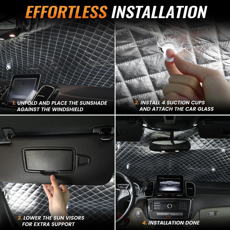 Windshield Sun Shade Car Sun Shade, Folding Car Shades for