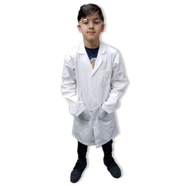 DR Uniforms® Kids’ Lab Coat – White, Unisex, Size 8/10, designed for both boys and girls.