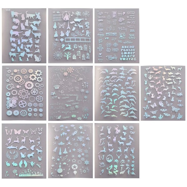SUNNYCLUE 10 Pcs Resin Sheet Resin Sheet Illustration Sheet Set
