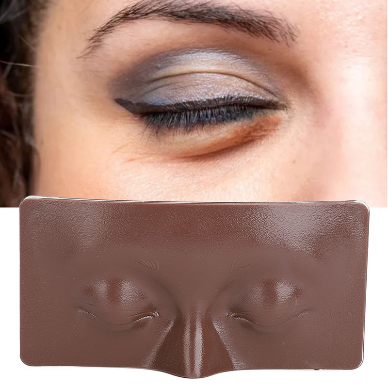 Eye Makeup Practice Board Closing Eyes Reusable Silicone Mannequin Face
