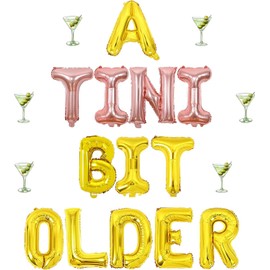 Wonmelody A Tiny Bit Older Decorations Tiny Bit Older Banner Martini Birthday Decorations Lime Balloons Mexican Fiesta Banner Cinco De Mayo Taco Bar Decoration Carnival Fiesta Bday