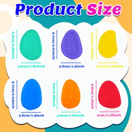 Cuackamily 6 PCS Fidget Toy Set,Textured Soft Worry Stone Fidget Toys,Sensory Toy Finger Toy,Fidget Stress Calming Toys for Students, Anxiety Relief Stress Relief for ADHD, ADD, Autism, Adults, Kids