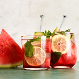 12 Pcs Stainless Steel Cocktail Picks Metal Cocktail Skewers Olives Picks for Martini Reusable Toothpicks for Cocktail Fruit Picks Drink Skewers Sticks for Appetizers Bloody Mary Garnish Picks for Bar