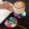 Temlum 6 Pcs Diamond Painting Coasters Kit with Holder, DIY