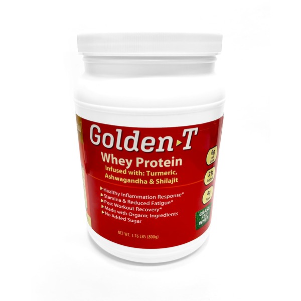 PRAAS Golden-T Whey Protein, Vanilla - 1.76 lbs (800g), Post