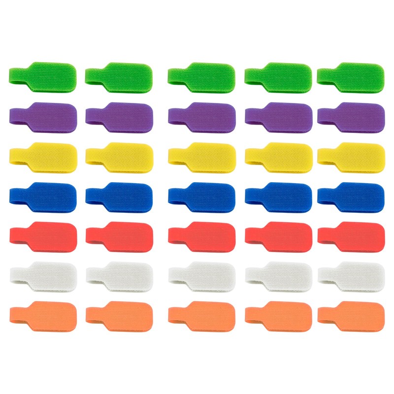 Cable Labels, Pack of 35 Writeable Cables Labelling Reusable Cable