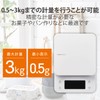 Elecom HCS-KSA02WH Kitchen Scale, Up to 6.6 lbs (3 kg),