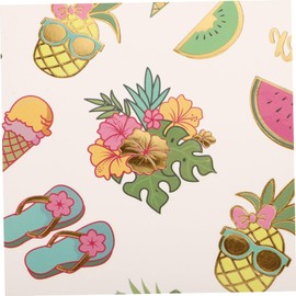 Tofficu Hawaii Style Tattoo Stickers 4 Sheets Body Decals Waterproof DIY Decorative Stickers for Women Children